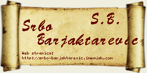 Srbo Barjaktarević vizit kartica